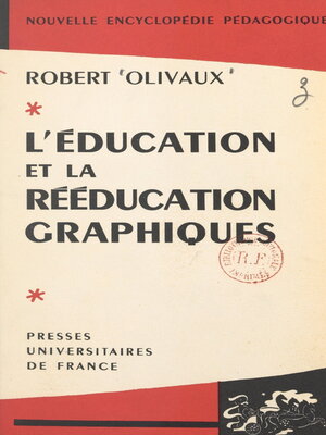 cover image of L'éducation et la rééducation graphiques